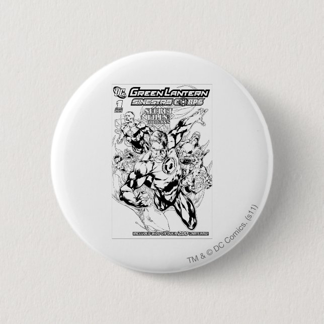 Green Lantern - Secret Files and Origins Cover, Bl 6 Cm Round Badge (Front)