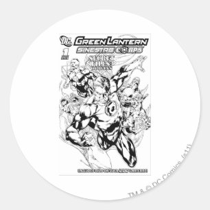 Green Lantern - Secret Files and Origins Cover, Bl Classic Round Sticker