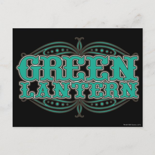 Green Lantern Showtime Letters Postcard (Front)