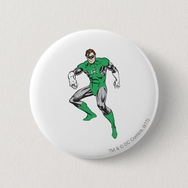 Green Lantern Squats 6 Cm Round Badge (Front)