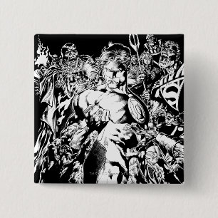 Green Lantern Surrounded 15 Cm Square Badge