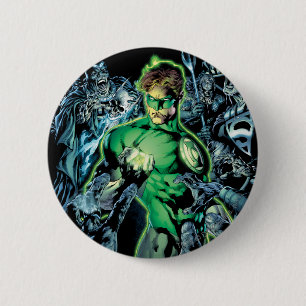 Green Lantern Surrounded - Colour 6 Cm Round Badge