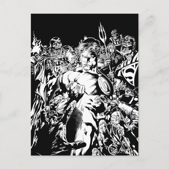 Green Lantern Surrounded Postcard (Front)