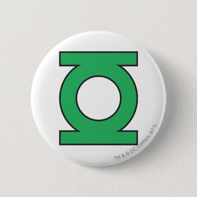 Green Lantern Symbol 6 Cm Round Badge (Front)