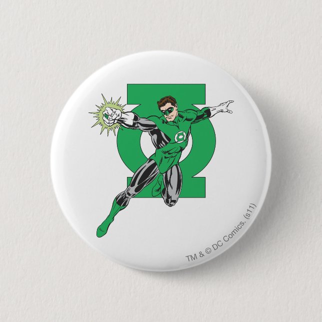 Green Lantern & Symbol 6 Cm Round Badge (Front)