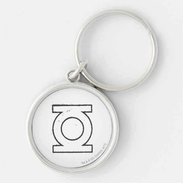 Green Lantern Symbol BW Key Ring (Front)