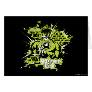 Green Lantern Text Collage - Colour