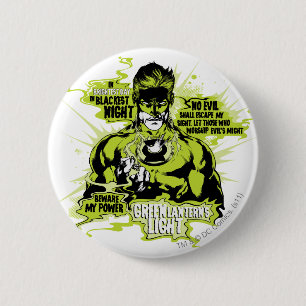 Green Lantern Text Collage - Colour 6 Cm Round Badge