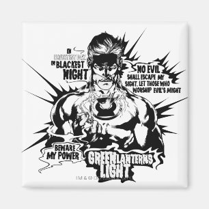 Green Lantern Text Collage Magnet