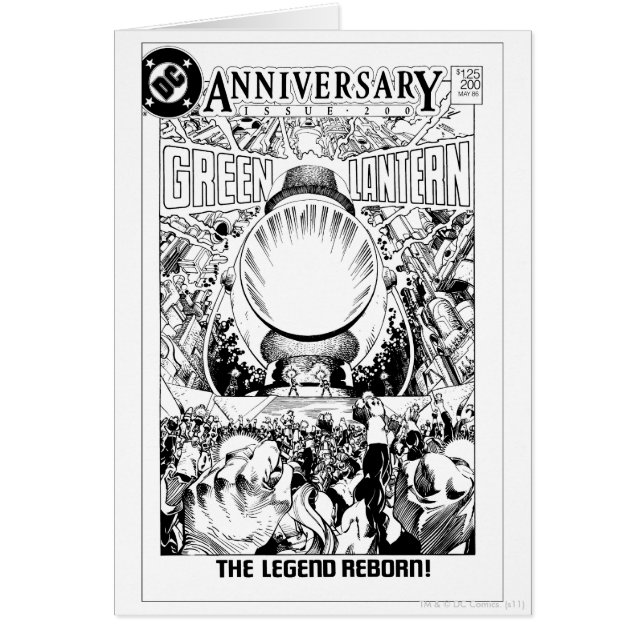 Green Lantern - The Legend Reborn, Black and White (Front)