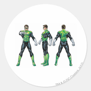 Green Lantern Three Views Classic Round Sticker