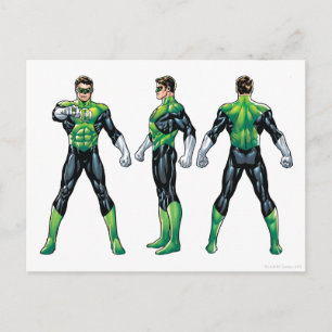 Green Lantern Three Views Postcard