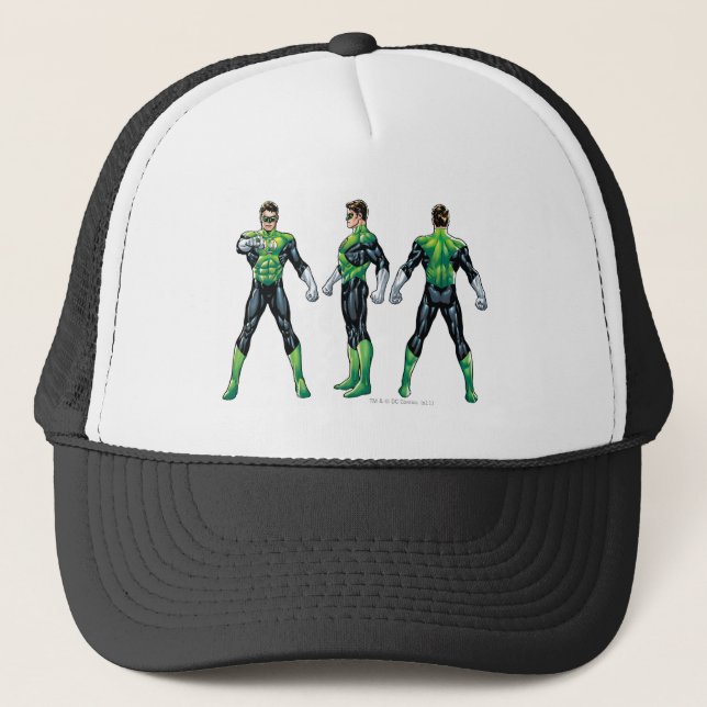 Green Lantern Three Views Trucker Hat (Front)