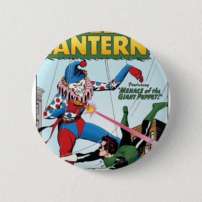 Green Lantern vs Clown 6 Cm Round Badge (Front)
