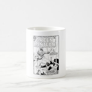 Green Lantern vs Clown, Black and White Coffee Mug
