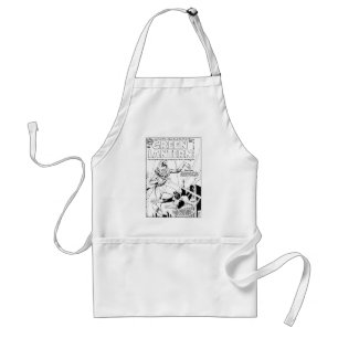 Green Lantern vs Clown, Black and White Standard Apron