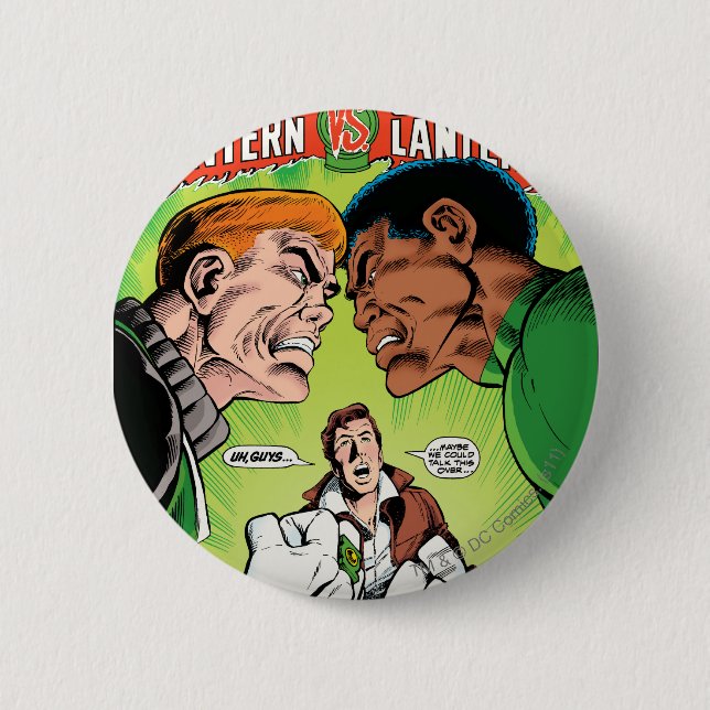 Green Lantern vs Green Lantern 6 Cm Round Badge (Front)