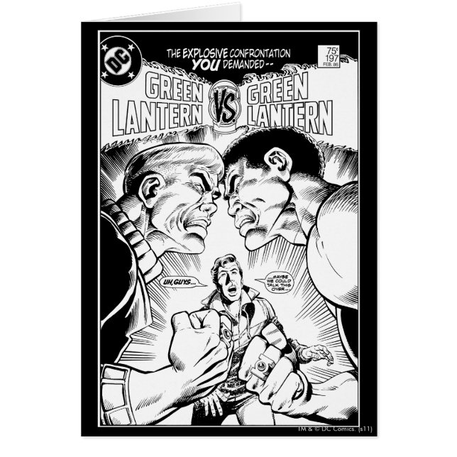 Green Lantern vs Green Lantern, Black and White (Front)