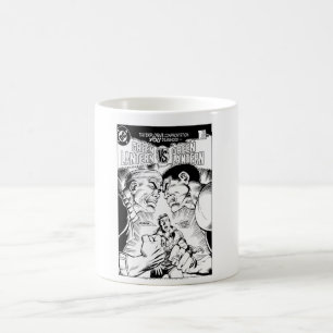 Green Lantern vs Green Lantern, Black and White Coffee Mug