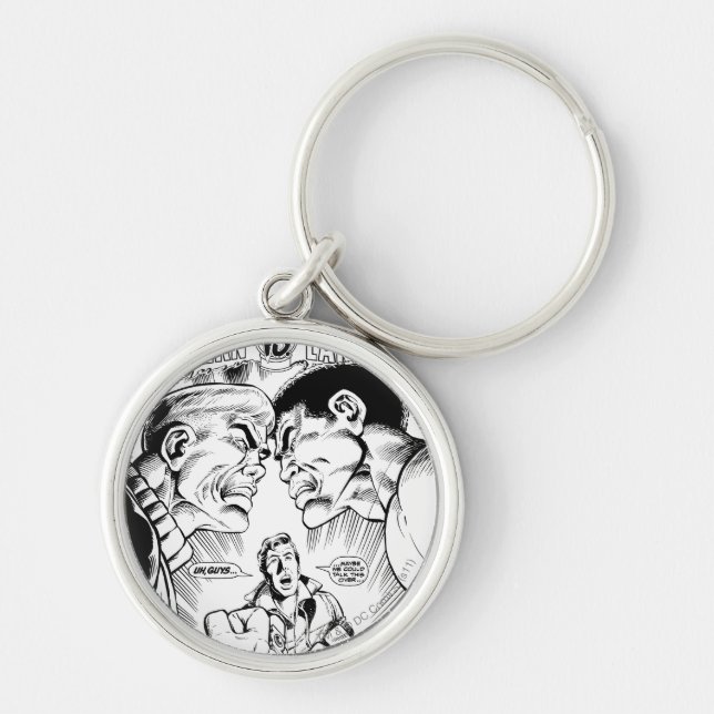 Green Lantern vs Green Lantern, Black and White Key Ring (Front)