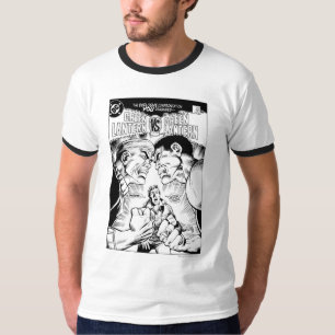 Green Lantern vs Green Lantern, Black and White T-Shirt