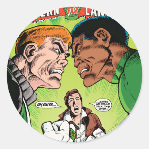 Green Lantern vs Green Lantern Classic Round Sticker