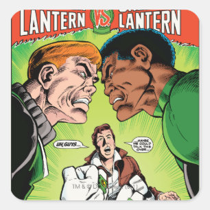 Green Lantern vs Green Lantern Square Sticker