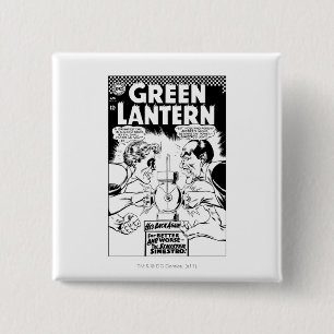 Green Lantern vs Sinestro, Black and White 15 Cm Square Badge