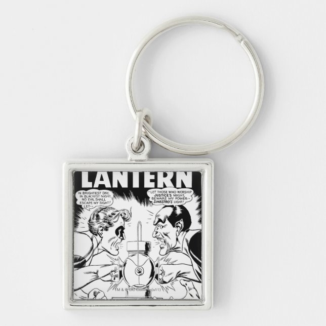 Green Lantern vs Sinestro, Black and White Key Ring (Front)