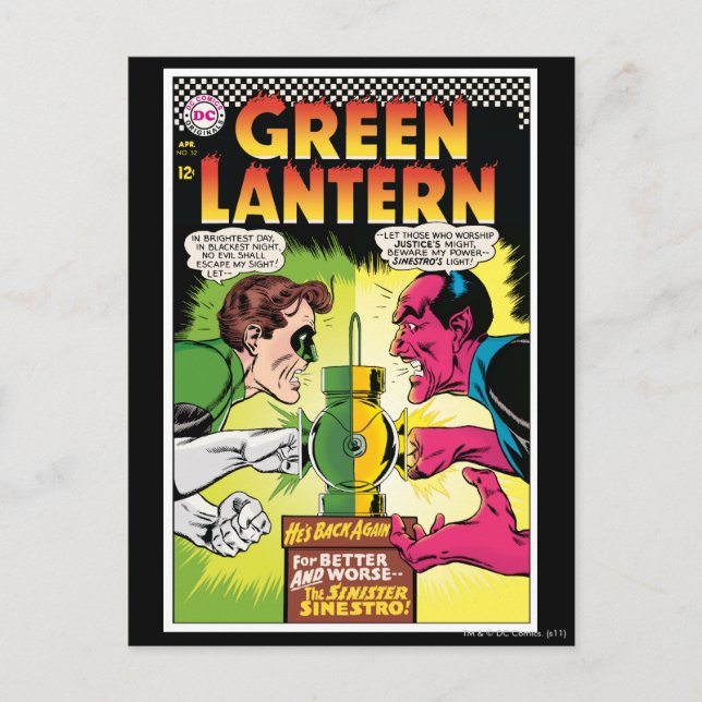Green Lantern vs Sinestro Postcard (Front)