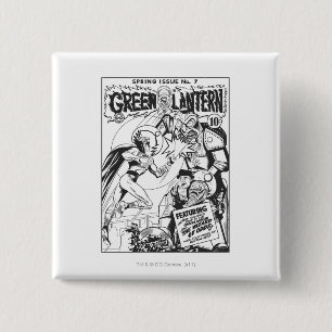 Green Lantern vs The Wizard of Odds, Black 15 Cm Square Badge