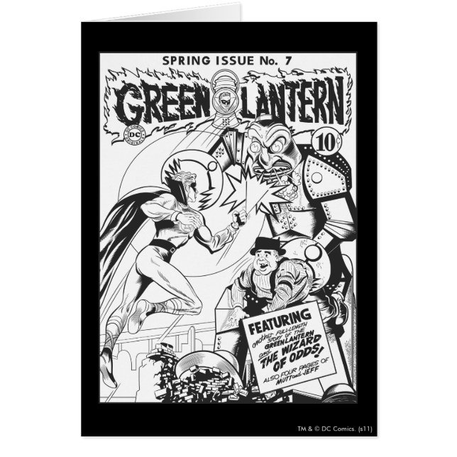 Green Lantern vs The Wizard of Odds, Black and Whi (Front)