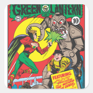 Green Lantern vs The Wizard of Odds Square Sticker