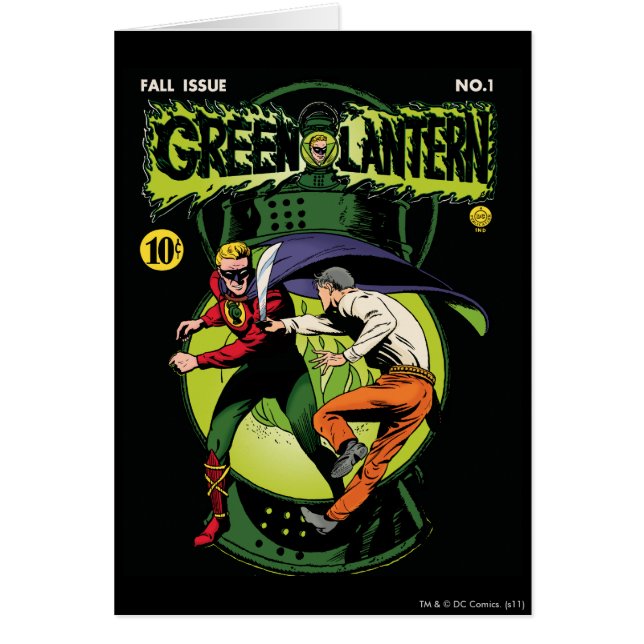 Green Lantern with cape in fight (Front)