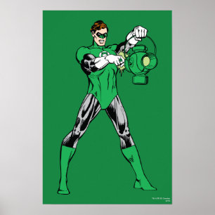 Green Lantern with Lantern Poster