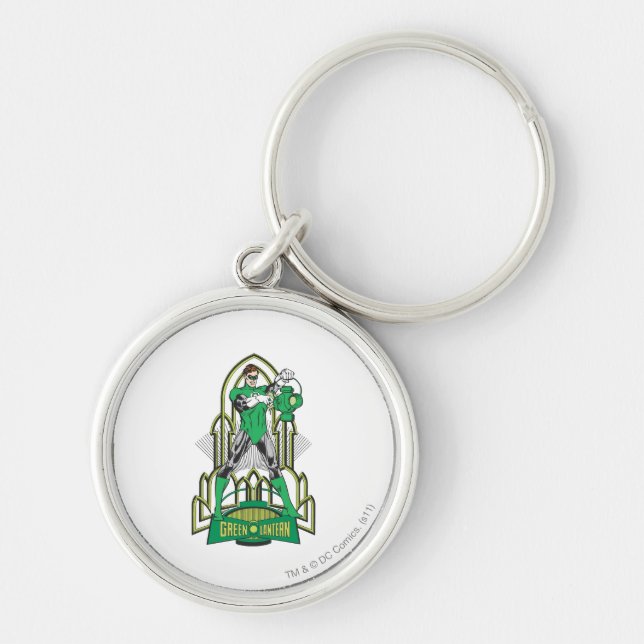 Green Lantern with Letters Key Ring (Front)