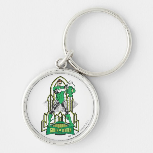 Green Lantern with Letters Key Ring (Front)