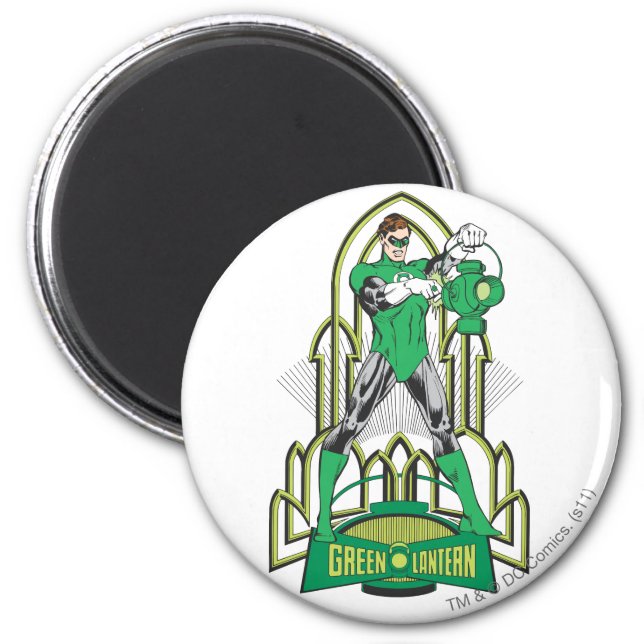 Green Lantern with Letters Magnet (Front)