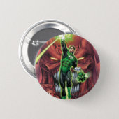 Green Lantern with stream of light - Colour 6 Cm Round Badge (Front & Back)