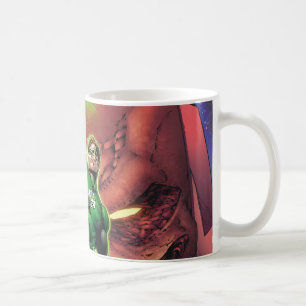 Green Lantern with stream of light - Colour Coffee Mug