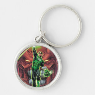 Green Lantern with stream of light - Colour Key Ring