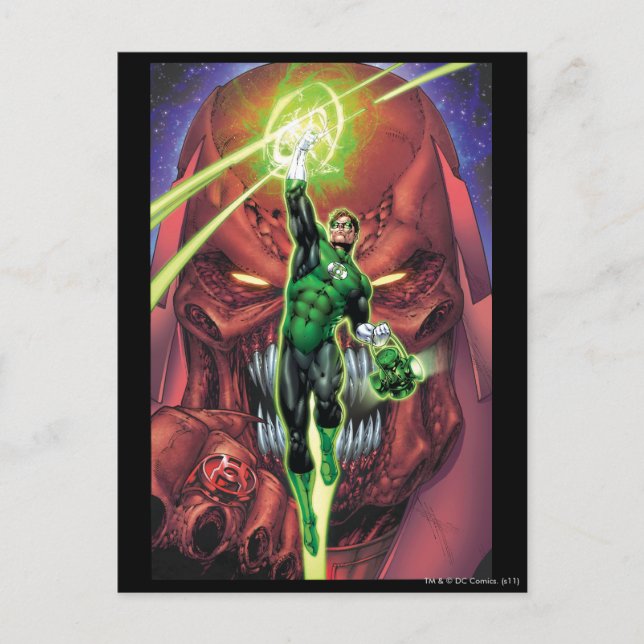Green Lantern with stream of light - Colour Postcard (Front)