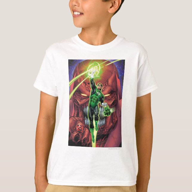 Green Lantern with stream of light - Colour T-Shirt (Front)