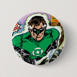Green Lanterns Flying 6 Cm Round Badge