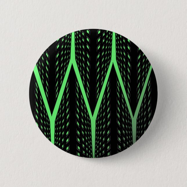 Green Laser Pattern 6 Cm Round Badge (Front)