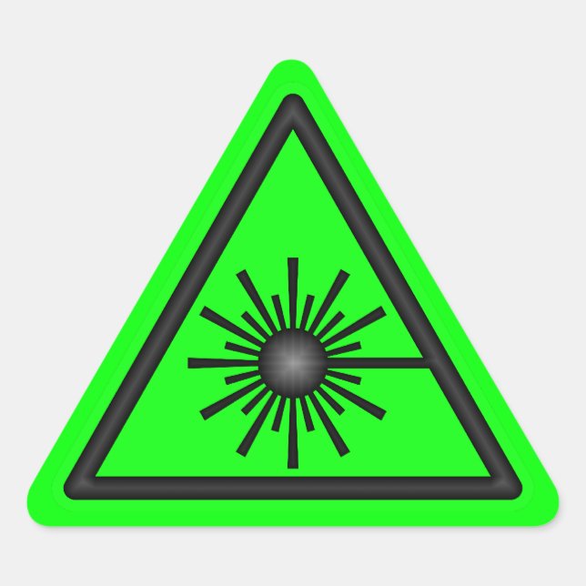 Green Laser Warning Sticker (Front)