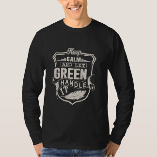 Green Last Name Shirt Green Name Birthday
