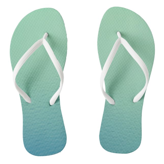 Green latex model flip flops (Footbed)