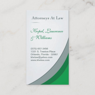 Green Law Firm Legal Corporate Business Card