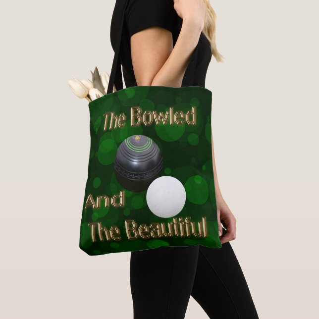 Green Lawn Bowls Beautiful Design, Tote Bag (Close Up)